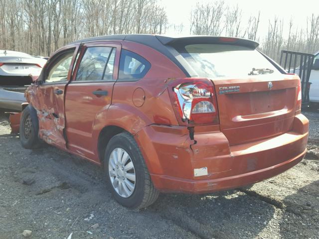 1B3HB28B97D298227 - 2007 DODGE CALIBER ORANGE photo 3