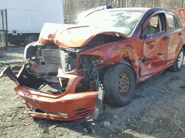 1B3HB28B97D298227 - 2007 DODGE CALIBER ORANGE photo 9