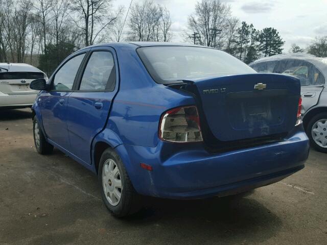 KL1TG52675B447337 - 2005 CHEVROLET AVEO LT BLUE photo 3