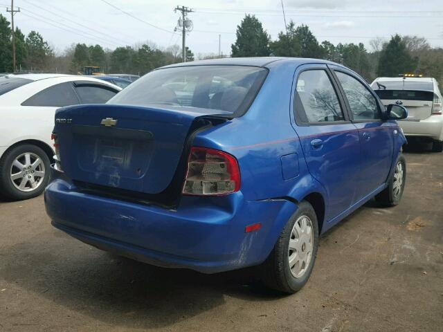 KL1TG52675B447337 - 2005 CHEVROLET AVEO LT BLUE photo 4