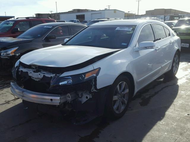 19UUA8F55DA010573 - 2013 ACURA TL TECH WHITE photo 2