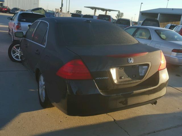 1HGCM56897A002685 - 2007 HONDA ACCORD EX BLACK photo 3