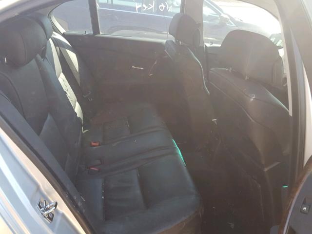 WBANB53597CP08595 - 2007 BMW 550 I SILVER photo 6