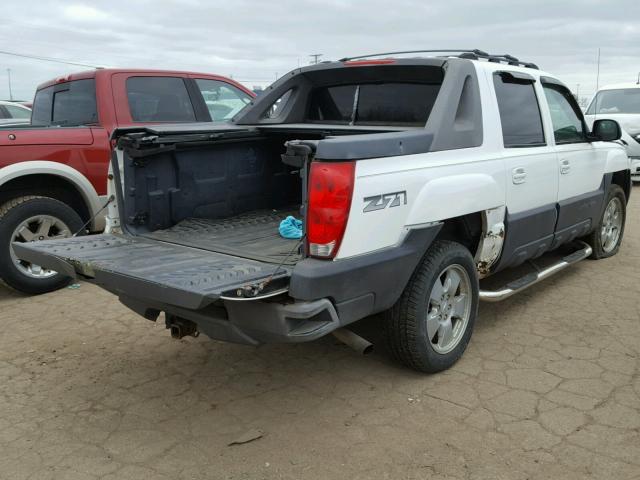 3GNEK13T53G168526 - 2003 CHEVROLET AVALANCHE WHITE photo 4