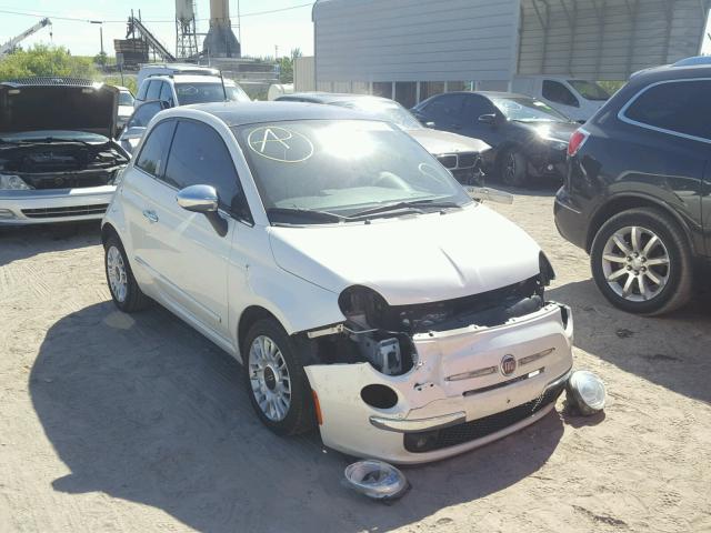 3C3CFFCR3CT352588 - 2012 FIAT 500 LOUNGE WHITE photo 1