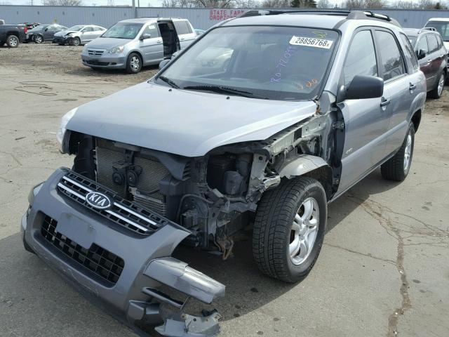 KNDJE723277425274 - 2007 KIA SPORTAGE E GRAY photo 2