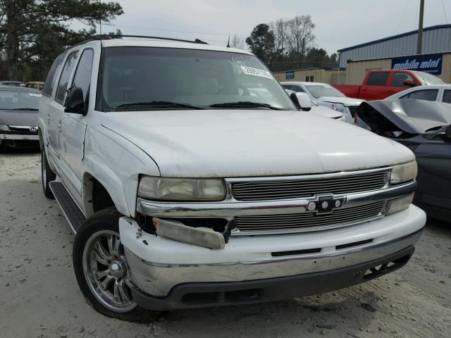 3GNEC16Z12G208340 - 2002 CHEVROLET SUBURBAN C WHITE photo 1