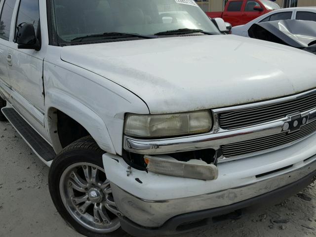 3GNEC16Z12G208340 - 2002 CHEVROLET SUBURBAN C WHITE photo 9