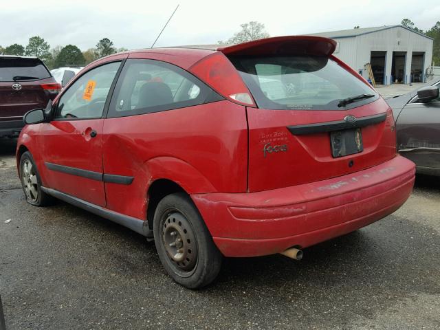 3FAFP31381R223121 - 2001 FORD FOCUS ZX3 RED photo 3