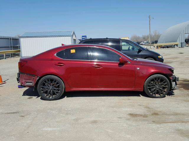 JTHBE262685018210 - 2008 LEXUS IS 350 RED photo 9