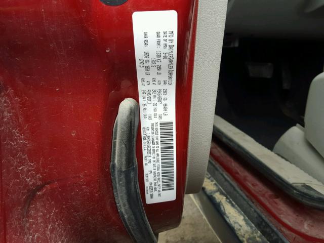 1J8HG58216C285616 - 2006 JEEP COMMANDER წითელი ფოტო 10