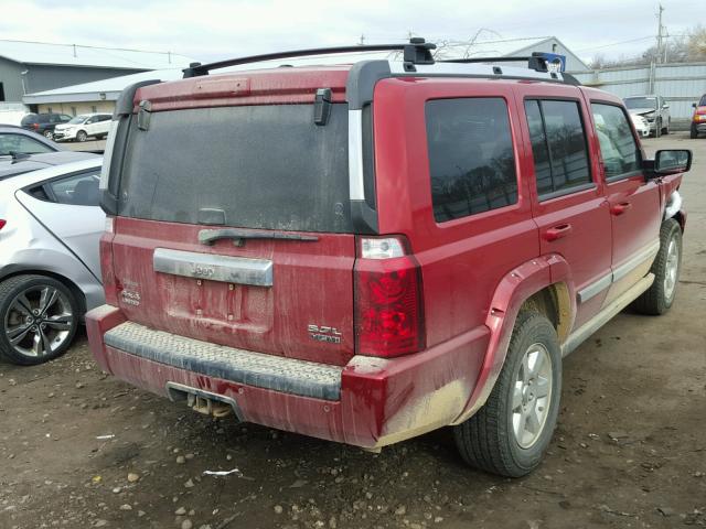 1J8HG58216C285616 - 2006 JEEP COMMANDER წითელი ფოტო 4