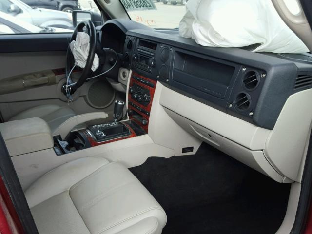 1J8HG58216C285616 - 2006 JEEP COMMANDER წითელი ფოტო 5