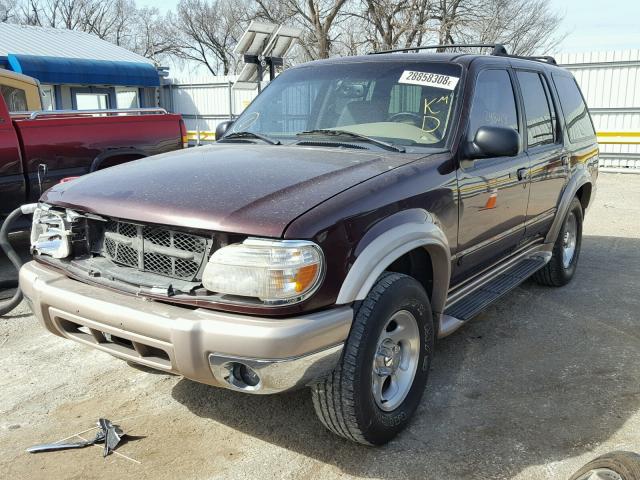 1FMDU34EXXZB95894 - 1999 FORD EXPLORER MAROON photo 2