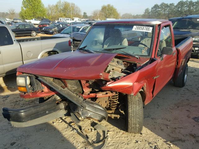 1FTCR10A9NUD12416 - 1992 FORD RANGER RED photo 2