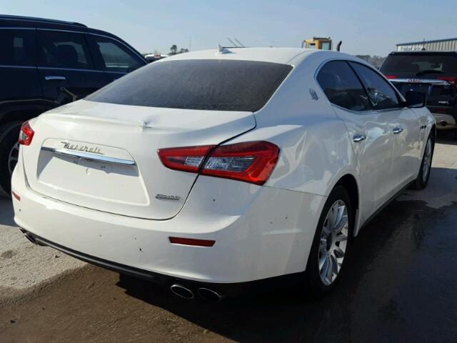 ZAM57XSA6E1127901 - 2014 MASERATI GHIBLI WHITE photo 4