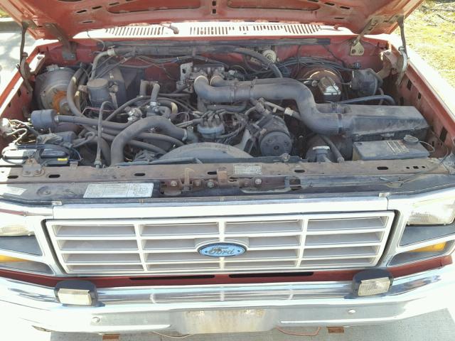 1FTHF26L1FPA17310 - 1985 FORD F250 BURGUNDY photo 7