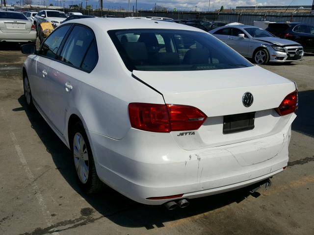 3VW2K7AJ1DM362020 - 2013 VOLKSWAGEN JETTA BASE 白色 照片 3
