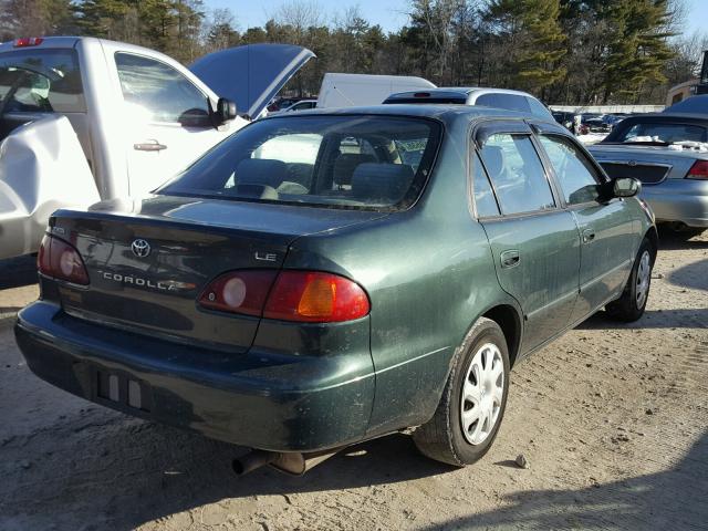 2T1BR12EX1C494968 - 2001 TOYOTA COROLLA CE GREEN photo 4