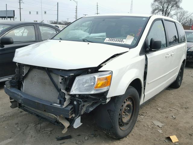 2D4RN4DE2AR335311 - 2010 DODGE GRAND CARA WHITE photo 2