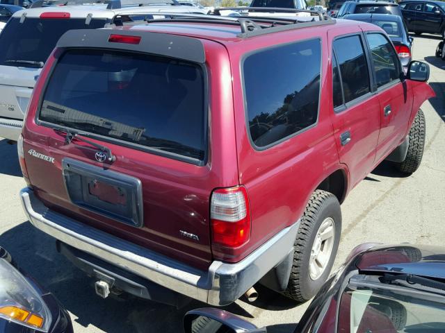 JT3GM84R7Y0053725 - 2000 TOYOTA 4RUNNER RED photo 4