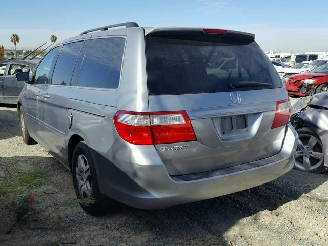 5FNRL38477B007370 - 2007 HONDA ODYSSEY EX GRAY photo 3