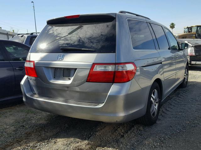 5FNRL38477B007370 - 2007 HONDA ODYSSEY EX GRAY photo 4