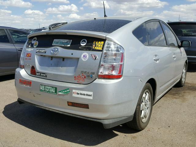 JTDKB20U777668123 - 2007 TOYOTA PRIUS SILVER photo 4