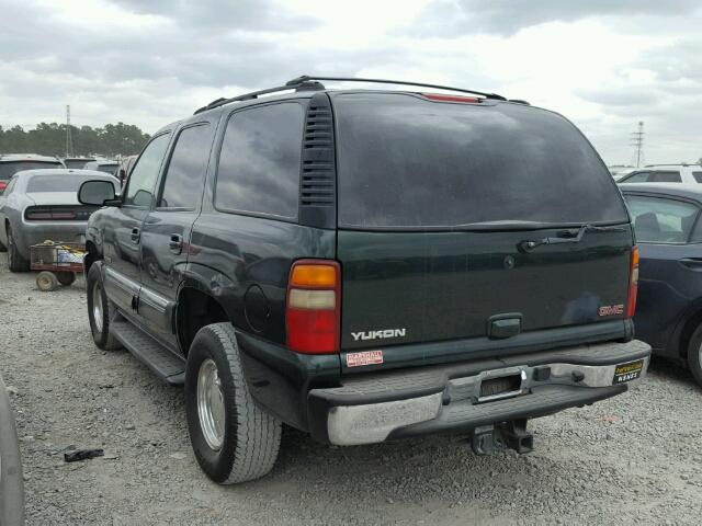 1GKEC13Z13R126384 - 2003 GMC YUKON GREEN photo 3