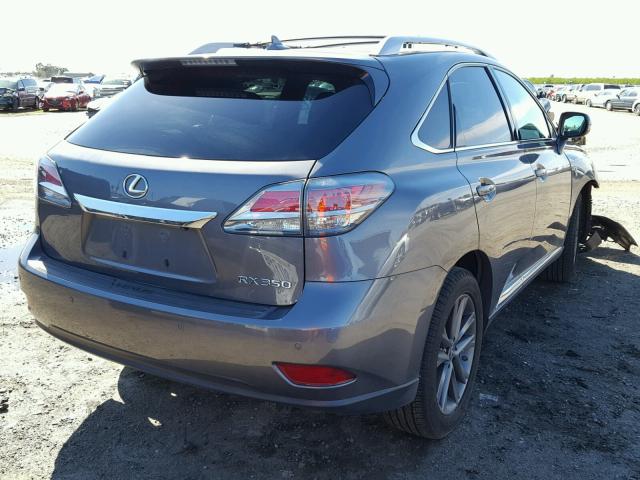 2T2BK1BA6DC187847 - 2013 LEXUS RX 350 CHARCOAL photo 4