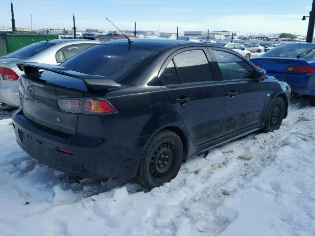 JA3AU86U28U604945 - 2008 MITSUBISHI LANCER GTS BLACK photo 4