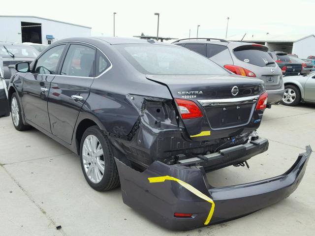 3N1AB7AP1EY306224 - 2014 NISSAN SENTRA S GRAY photo 3