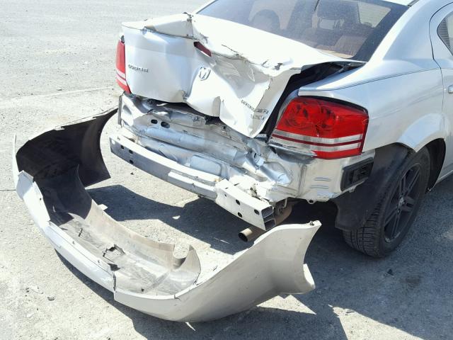 1B3CC4FB3AN150422 - 2010 DODGE AVENGER SX SILVER photo 9