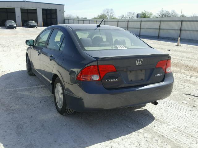 JHMFA36208S006249 - 2008 HONDA CIVIC HYBR GRAY photo 3