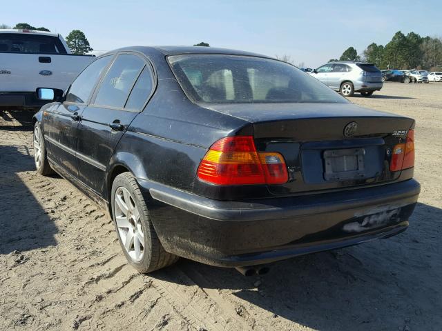 WBAEV33462KL77816 - 2002 BMW 325 I BLACK photo 3