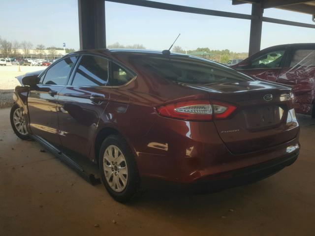 3FA6P0G78ER290042 - 2014 FORD FUSION S RED photo 3
