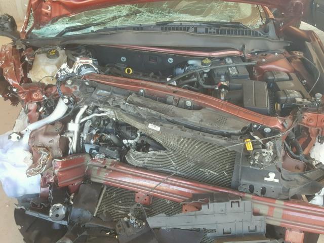 3FA6P0G78ER290042 - 2014 FORD FUSION S RED photo 7