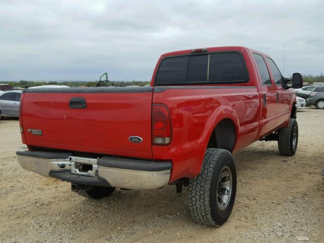 1FTSW31P04EA77660 - 2004 FORD F350 SRW S RED photo 4