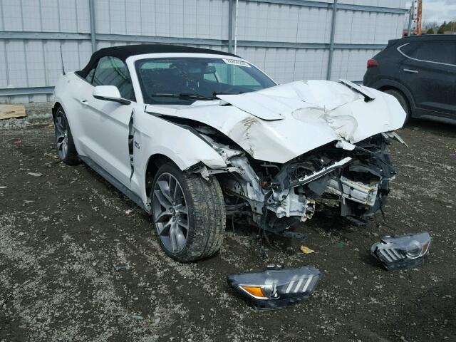 1FATP8FF5F5384328 - 2015 FORD MUSTANG GT WHITE photo 1