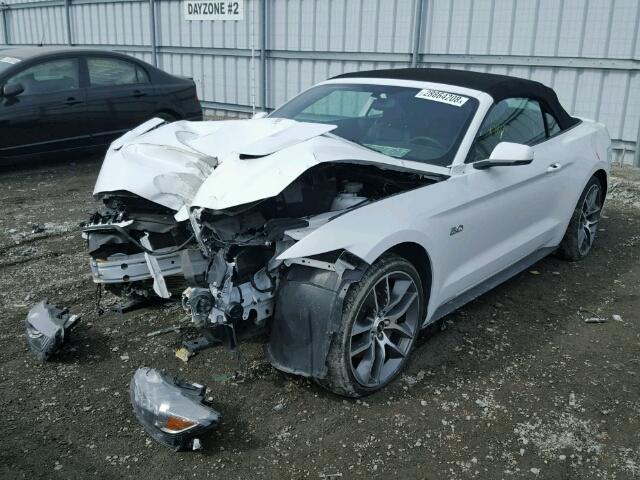 1FATP8FF5F5384328 - 2015 FORD MUSTANG GT WHITE photo 2