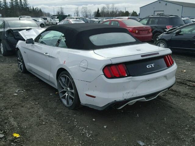 1FATP8FF5F5384328 - 2015 FORD MUSTANG GT WHITE photo 3