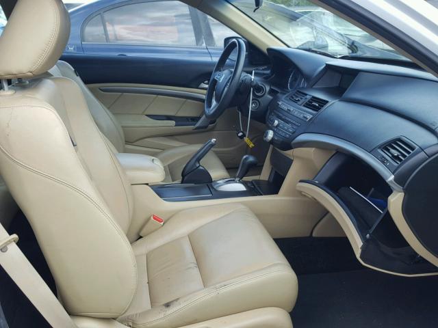 1HGCS2B87CA005301 - 2012 HONDA ACCORD EXL WHITE photo 5