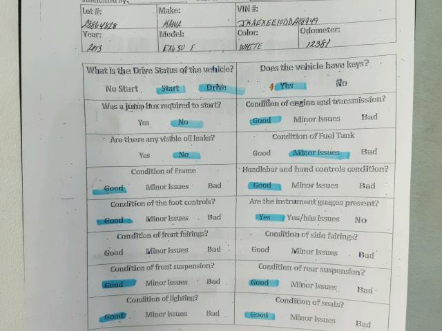 JKAEXEE10DDA08949 - 2013 KAWASAKI EX650 E WHITE photo 20