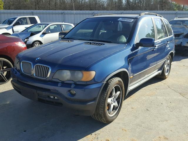 WBAFB3348YLH01934 - 2000 BMW X5 4.4I BLUE photo 2