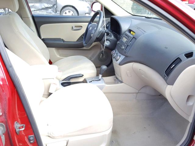 KMHDU46D57U140423 - 2007 HYUNDAI ELANTRA GL RED photo 5