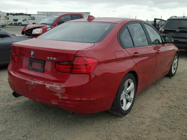 WBA3C1G56DNR47142 - 2013 BMW 328 RED photo 4