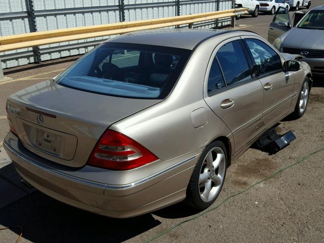 WDBRF40J04F502384 - 2004 MERCEDES-BENZ C 230K SPO GOLD photo 4