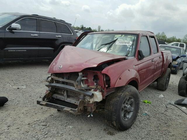 1N6ED29X12C313885 - 2002 NISSAN FRONTIER C MAROON photo 2