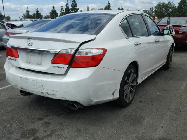 1HGCR2F59EA208480 - 2014 HONDA ACCORD SPO WHITE photo 4