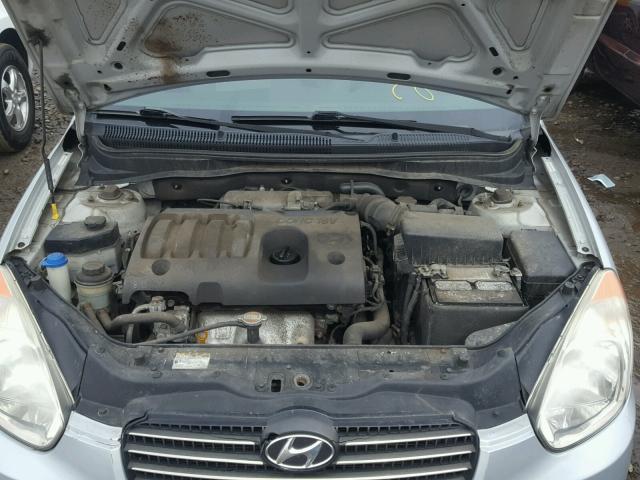 KMHCN46C69U373231 - 2009 HYUNDAI ACCENT GLS SILVER photo 7